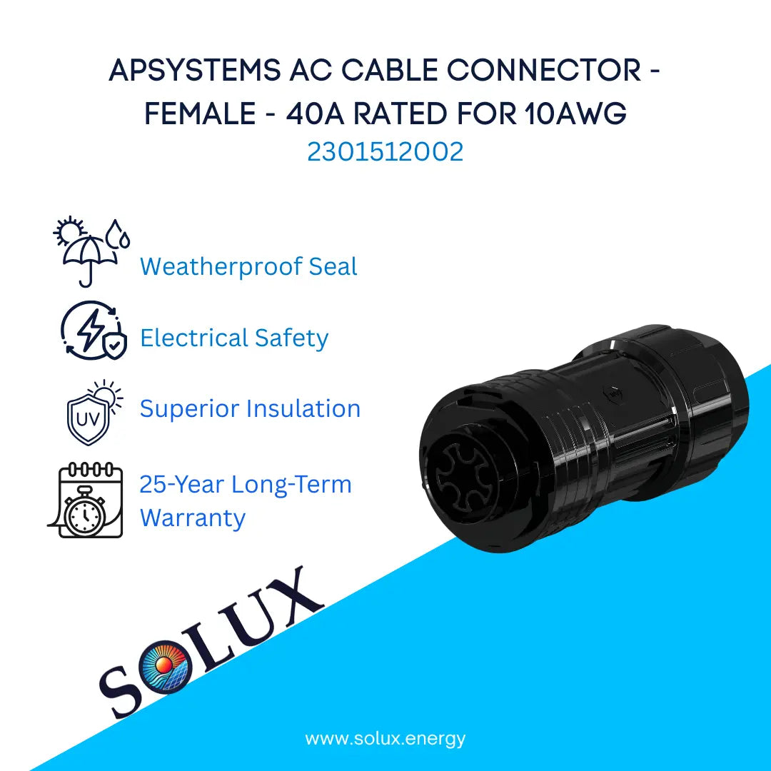 This is an image of APSmart 2301512002 40A AC Cable Connector (Female)
